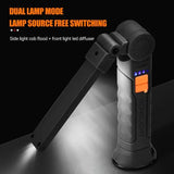 Portable COB LED Flashlight USB Rechargeable Work Light Magnetic Lanterna Hanging Lamp with Built-in Battery Camping