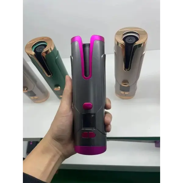 Portable Cordless Rechargeable Hair Curler for Effortless Styling - 006Grey Red / USB - Beauty
