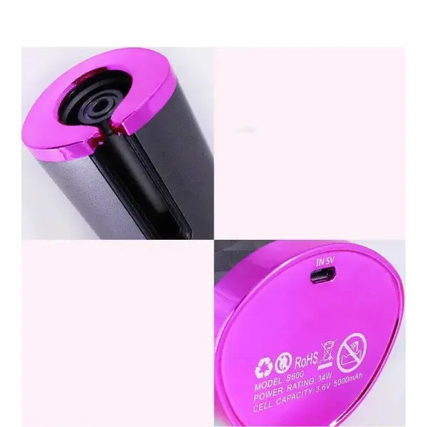 Portable Cordless Rechargeable Hair Curler for Effortless Styling - Beauty