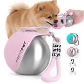 Portable Dog Water Bottle Stainless Steel Travel Drink Dispenser - None