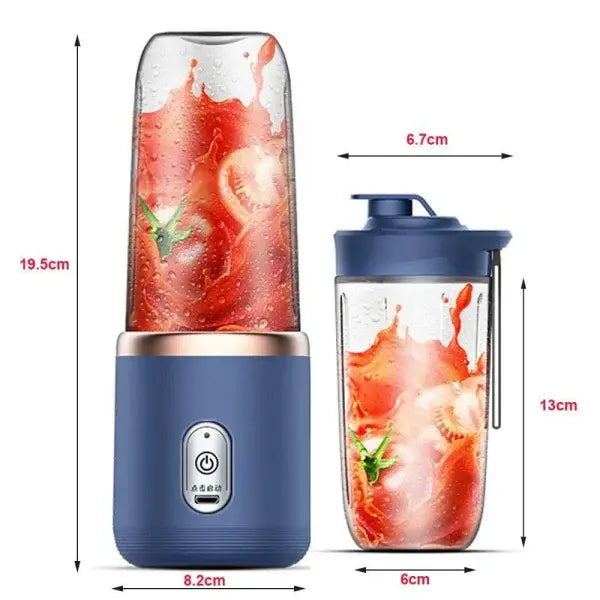 Portable Juicer for On-the-Go Blending with 6-Blade Travel Design