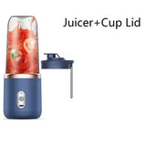 Portable Juicer for On-the-Go Blending with 6-Blade Travel Design - Blue juicer lid