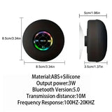 Portable Wireless Bluetooth Speaker with Suction Cup for Unisex - Black