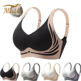 Women’s Powerful Push-Up Seamless Bra – Anti-Sagging Wireless Support Bralette Full Coverage Gathered Underwear