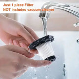 Rinsing filter of powerful wireless handheld rechargeable car vacuum cleaner