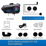 Premium motorcycle helmets Bluetooth headset with LED display and mounts