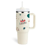 Premium Stainless Steel Vacuum Coffee Cup Insulated Tumbler - Christmas Beige / 1200ML / 1PC - Coffee Cup Tumbler