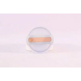 Premium stainless steel vacuum coffee cup with white pill tablet and copper band