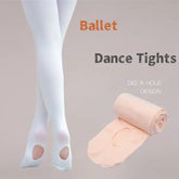 Girls’ Professional Ballet Tights – Convertible Dance Pantyhose with Foot Hole High Elasticity Spring/Autumn Stockings