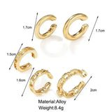 Punk Rock Clip-On Ear Cuffs for No Piercing Fashion Jewelry - e1051