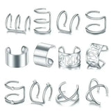 Punk Rock Clip-On Ear Cuffs for No Piercing Fashion Jewelry - e122yin