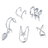 Punk Rock Clip-On Ear Cuffs for No Piercing Fashion Jewelry - Himpall