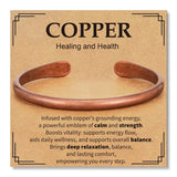 Pure Copper Cuff Bracelet Adjustable Spiritual Healing Jewelry - Copper-drop