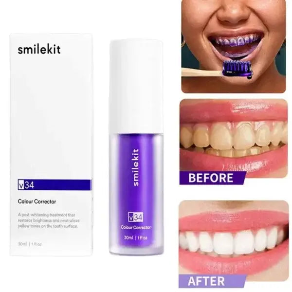 Smilekit Purple Toothpaste for Stain Removal and Whitening
