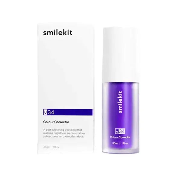 Smilekit purple toothpaste bottle for stain removal and whitening