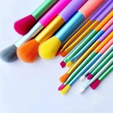 Rainbow Color Makeup Brush Set with 15 Professional Makeup Brushes - Himpall