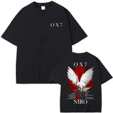 Rapper Niro OX7 Album Graphic T-shirt Men Women Hip Hop Fashion Pop Music T-shirts Male Casual Cotton Vintage T Shirt