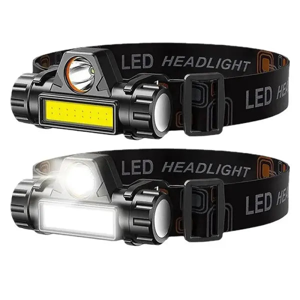 Rechargeable COB LED USB Headlamp ABS Waterproof Fishing Head Torch - TD02