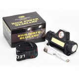 Rechargeable COB LED USB Headlamp ABS Waterproof Fishing Head Torch - TD02