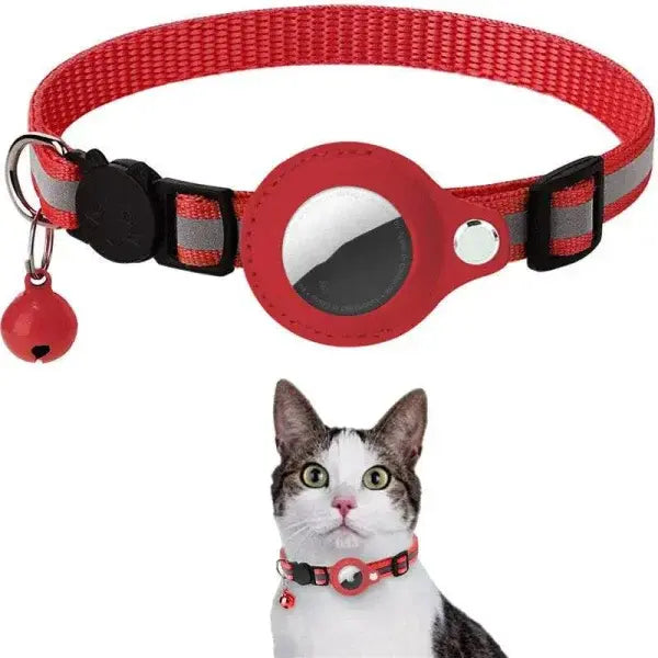 Reflective Airtag Holder for Pets Waterproof Airtag Accessories - Red / China