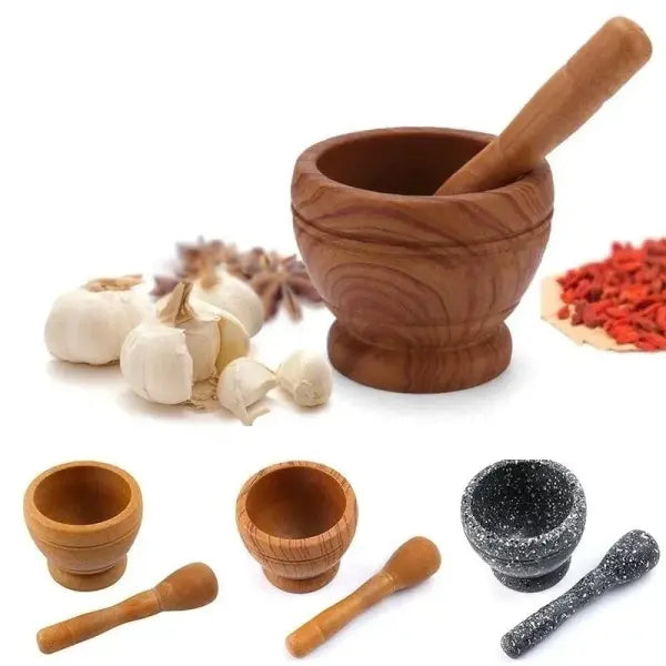 Resin Mortar and Pestle Set Spice Grinder Bowl for Kitchen Cooking