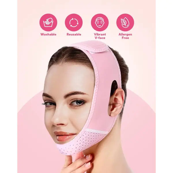 Reusable V Line Face Strap and Double Chin Reducer Mask - LKK03