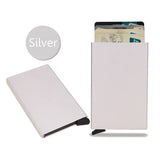 Rfid Smart Wallet Card Holder Metal Thin Slim Men Women Wallets Pop Up Minimalist Wallet Small Black Purse Vallet