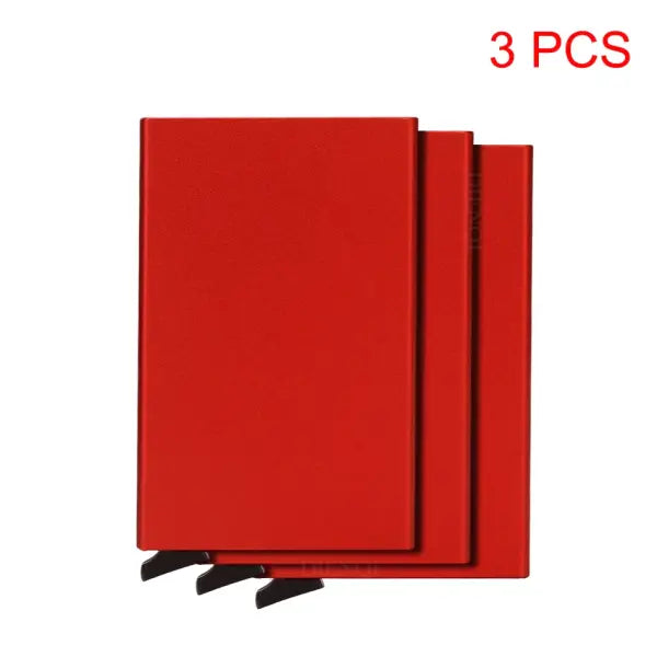 Rfid Smart Wallet Card Holder Metal Thin Slim Men Women Wallets Pop Up Minimalist Wallet Small Black Purse Vallet