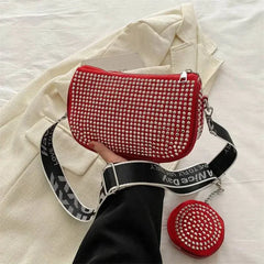 Rhinestone Shoulder Bag for Fashionable Party Crossbody Style - Himpall