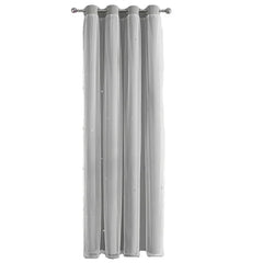 Romantic Sheer Kids Curtains – Double Layer Hollow-Out Stars Drapes - Himpall