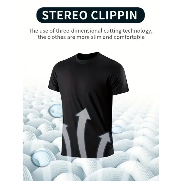 Men’s 4-Pack Quick Dry Round Neck Hand Wash Fitness T-Shirts