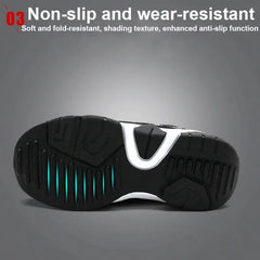 Royal Blue Kids Fashion Sneakers Lightweight Leather Running Shoes - Himpall