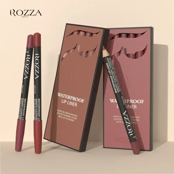 Waterproof Lip Liner Pencil Set 6 Piece Matte Long Lasting Precise