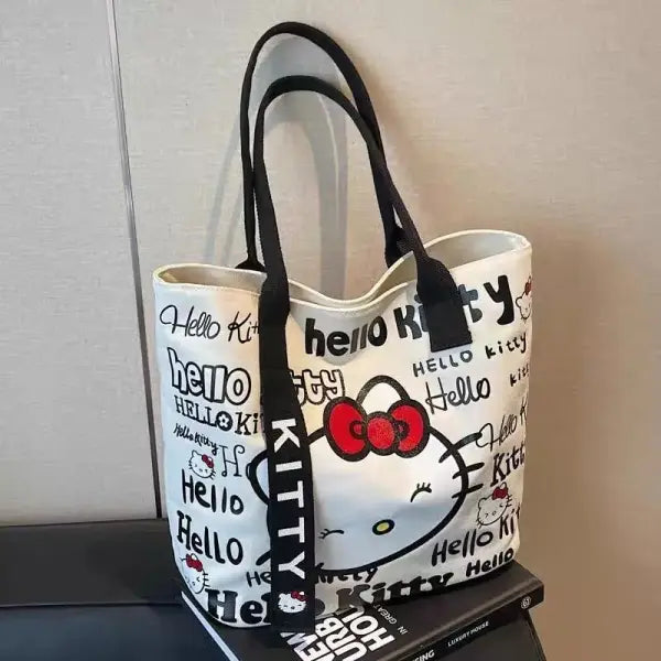 Sanrio Hello Kitty Shoulder Bag Canvas Finished Goods Y2K Schoolbag