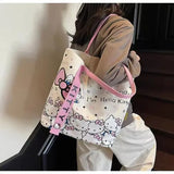 Sanrio Hello Kitty Shoulder Bag Canvas Finished Goods Y2K Schoolbag