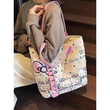 Sanrio Hello Kitty Shoulder Bag Canvas Finished Goods Y2K Schoolbag