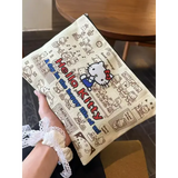 Sanrio Hello Kitty Shoulder Bag Cute Cartoon Handbag for Girls - cosmetic bag