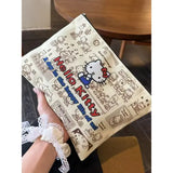 Sanrio Hello Kitty Shoulder Bag Cute Cartoon Handbag for Girls - cosmetic bag