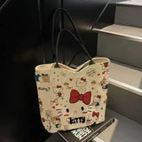 Sanrio Hello Kitty Shoulder Bag Cute Cartoon Handbag for Girls - C