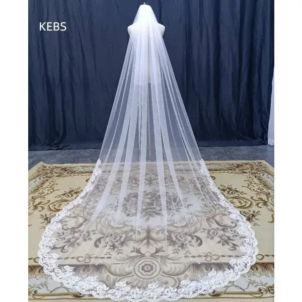 Selfie Bridal Veil with Long Lace Tiara for Wedding Accessories