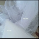 Selfie Bridal Veil with Long Lace Tiara for Wedding Accessories - WHITE / 300cm