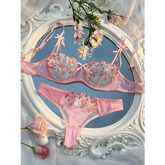 Sexy Lingerie Women Thin Transparent Lace See Through Female Erotic Underwear Bra And Panty Set Sleepwear Suit