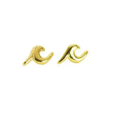 Gold wave-shaped shining star tassel earrings for elegant occasions