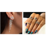 Shining Star Tassel Earrings for Elegant Occasions - 1 set Gold