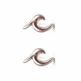 Two shining star tassel earrings with metallic wave-shaped hooks