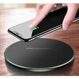 Sleek Fast Charging Pad for Wireless Charging and Quick Power Boost - Black