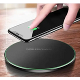 Sleek Fast Charging Pad for Wireless Charging and Quick Power Boost - Black