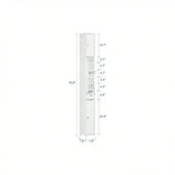 Slim Tall Bathroom Storage Cabinet - Narrow Space-Saving Cupboard - United States / White