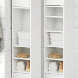 Slim Tall Bathroom Storage Cabinet - Narrow Space-Saving Cupboard - United States / White