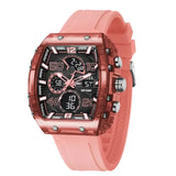 Waterproof Dual Display Sports Watch with Silicone Band for Men